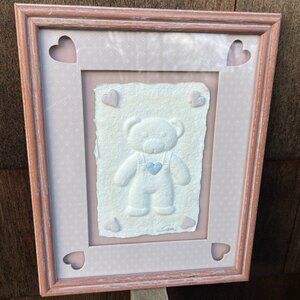 Adorable Teddy Bear Framed Art, Perfect for a Child's Bedroom